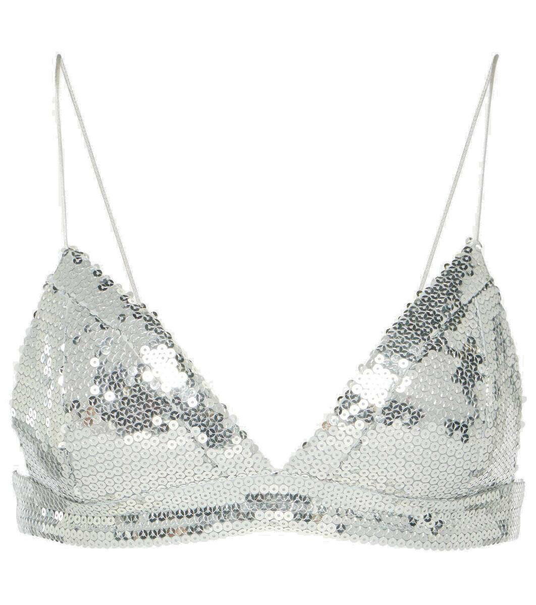Alex Perry Sequin-embellished bra top Alex Perry