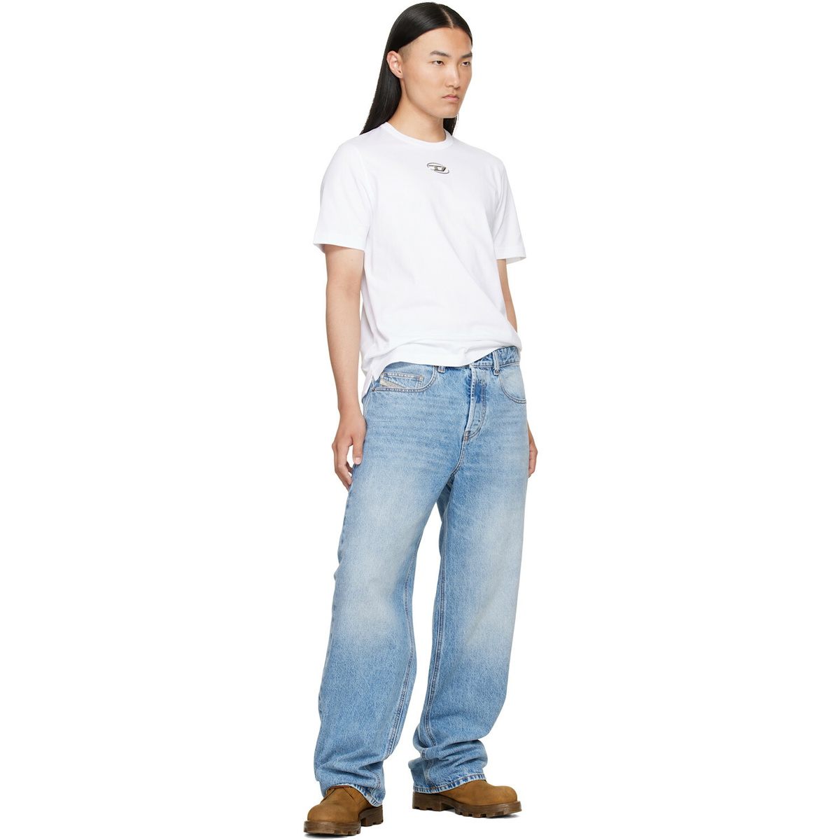 Diesel Blue Relaxed Low Waist 2001 D-Macro Jeans