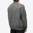 And Wander Men's Shetland Wool Knit Cardigan in Grey