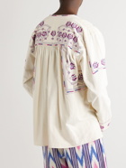 Isabel Marant - Embroidered Cotton Shirt - Neutrals