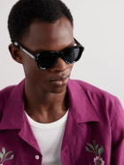 Jacques Marie Mage - Hopper Goods Taos Square-Frame Acetate and Silver-Tone Sunglasses