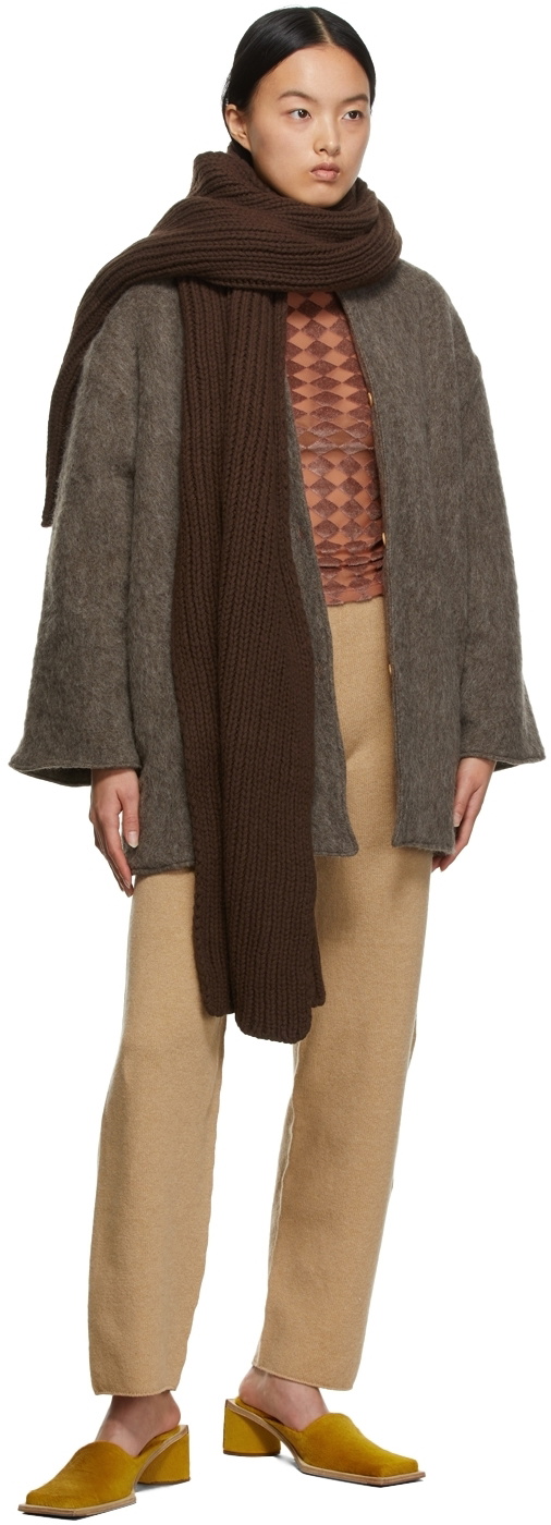 Baserange Brown Soft Merino Scarf Baserange