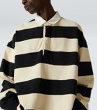 Alexander McQueen Striped cotton rugby shirt