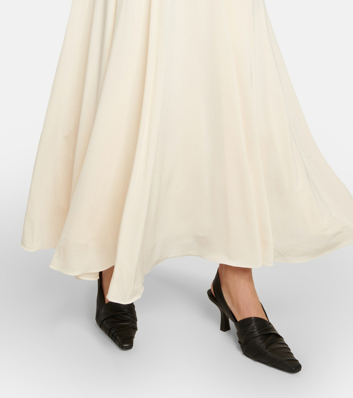 Khaite - Bruna off-shoulder crêpe maxi dress Khaite