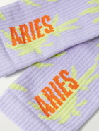 Aries - Intarsia Cotton-Blend Socks