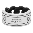 Alexander McQueen Silver and Brass Identity Chain Ring