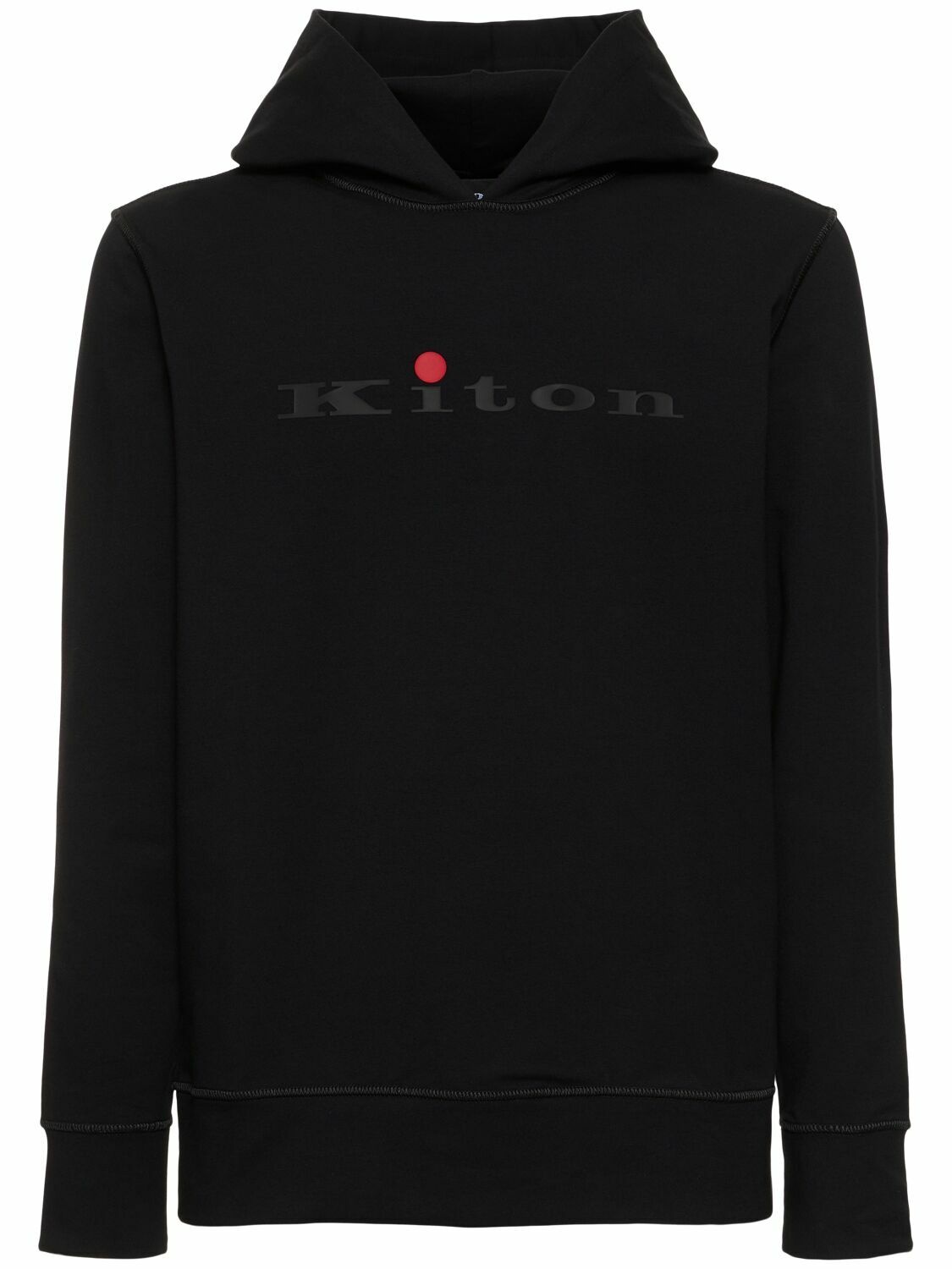 Photo: KITON - Logo Cotton Hooded Sweatshirt