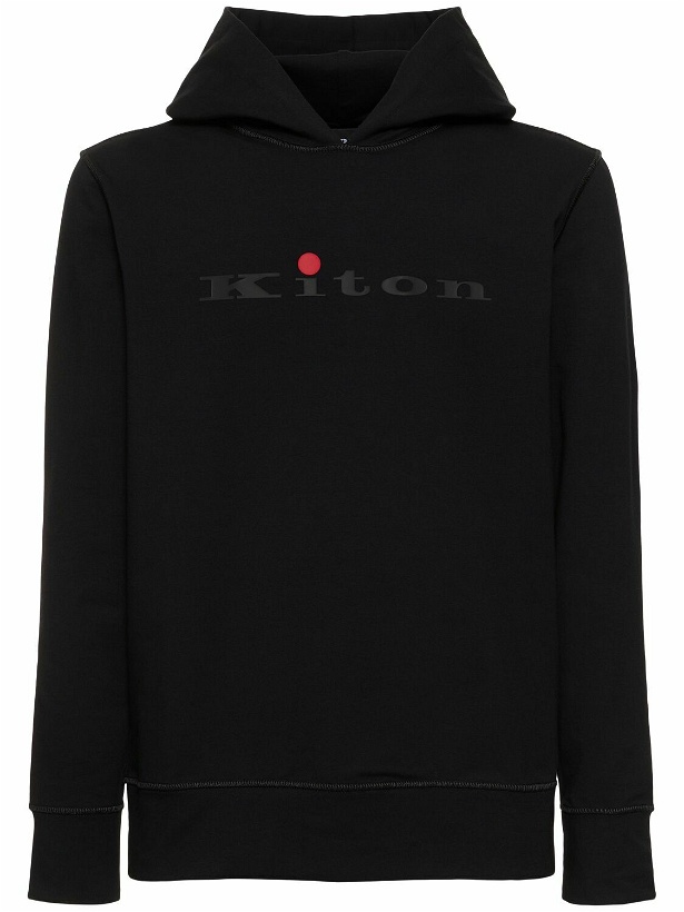 Photo: KITON - Logo Cotton Hooded Sweatshirt
