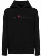 KITON - Logo Cotton Hooded Sweatshirt