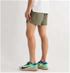 Nike Running - Flex Stride Logo-Print Ripstop-Panelled Dri-Fit Running Shorts - Green