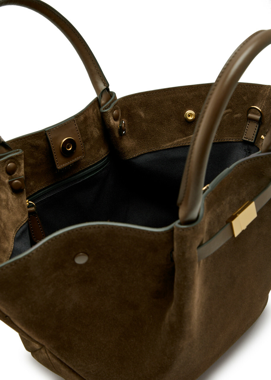 Demellier The Midi New York Suede Tote bag - Brown - One Size
