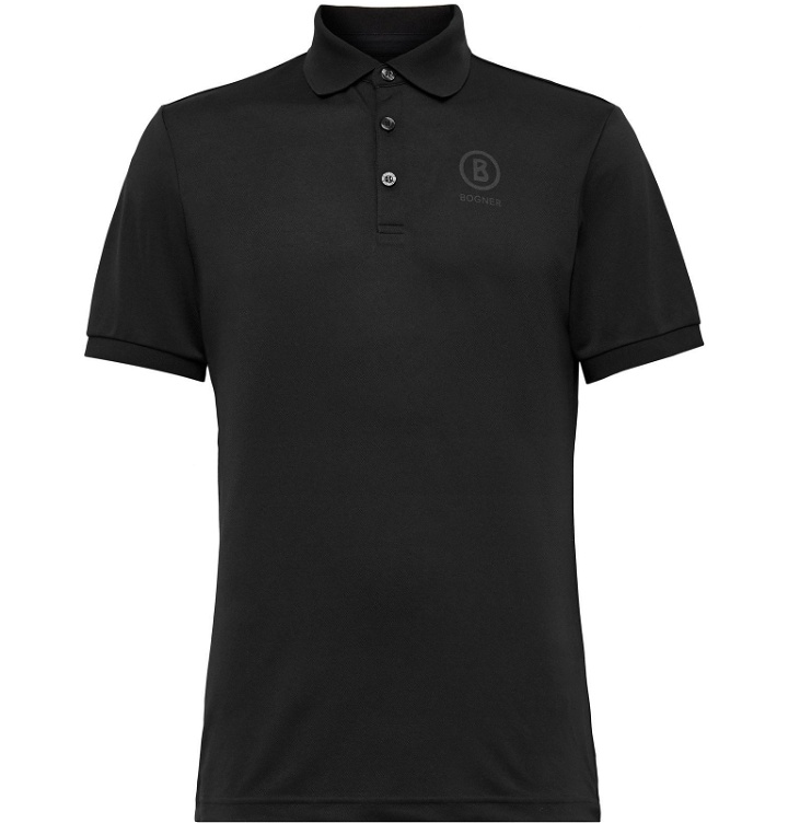 Photo: Bogner - Daniel Logo-Print Piqué Golf Polo Shirt - Black