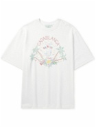 Casablanca - Crayon Tennis Club Logo-Print Organic Cotton-Jersey T-Shirt - White