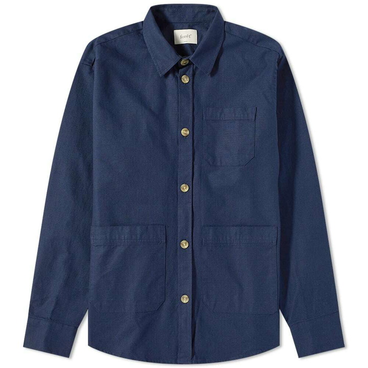 Photo: Foret Men's Burnet Ripstop Overshirt in Navy