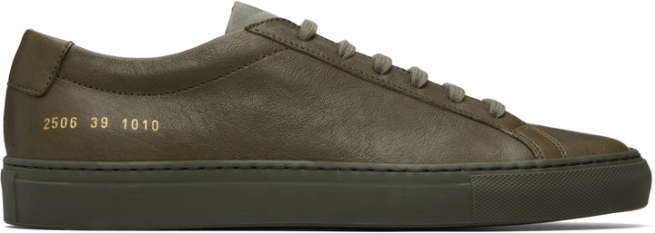 Photo: Common Projects Khaki Achilles Premium Sneakers