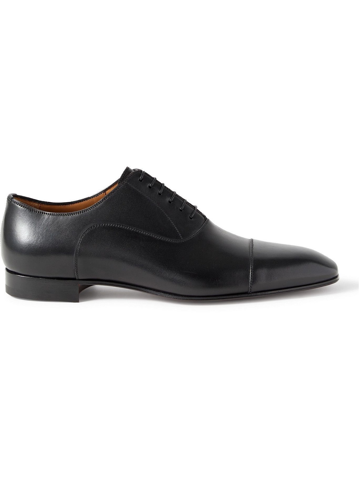 Christian Louboutin - Greggo Leather Oxford Shoes - Black Christian  Louboutin
