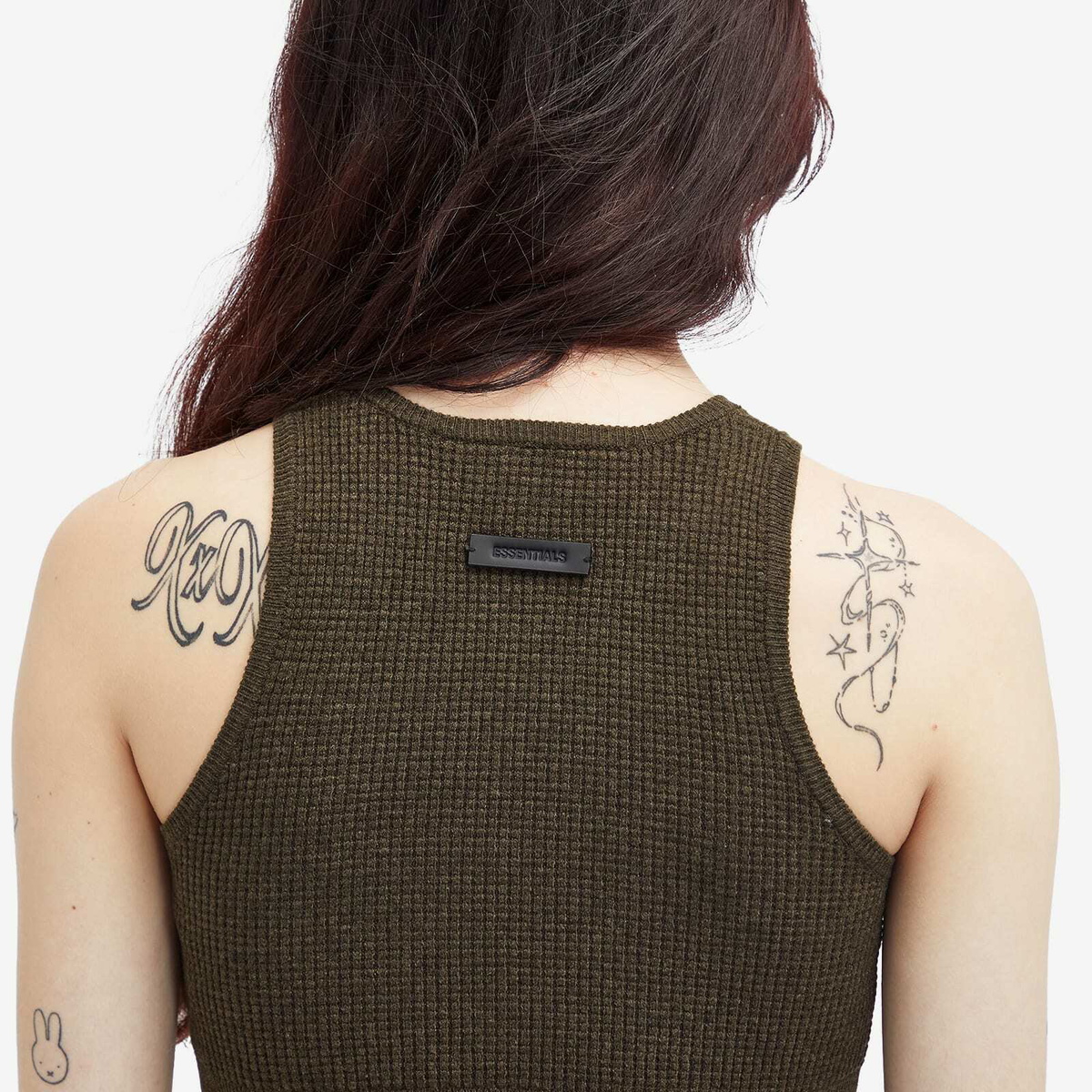 Fear of God ESSENTIALS Women's Waffle Sport Tank Top in Brown