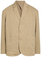 Jacquemus La Veste Pastro Striped Linen Jacket Beige