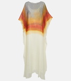 Chloe - Printed virgin wool kaftan