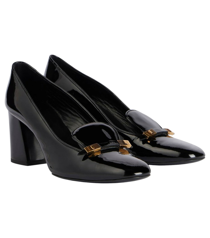 Photo: Khaite Elio patent leather loafer pumps