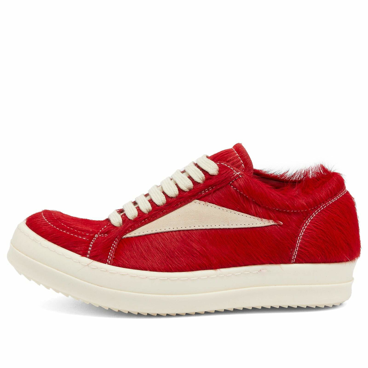 RICK OWENS プラットフォームスニーカー 38 Rick Owens Women's Fur Shoes Sneakers in Red/Milk Rick Owens