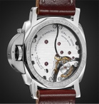 Panerai - Luminor 1950 Hand-Wound 47mm Stainless Steel and Leather Watch, Ref. No. PAM00372 - Black