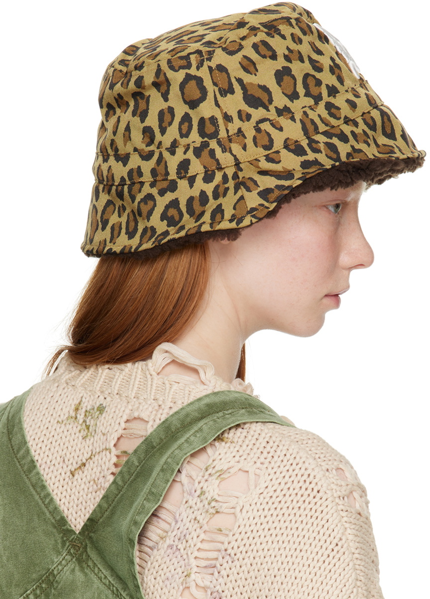 R13 Khaki Leopard Bucket Hat R13