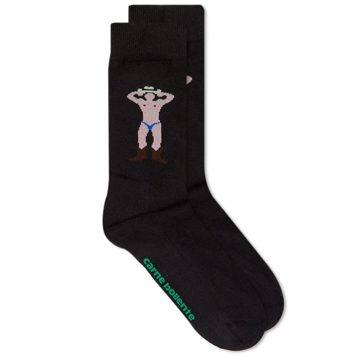 Photo: Carne Bollente Women's The Riders Club Sock in Black