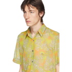 Dries Van Noten Yellow and Orange Claridge Shirt