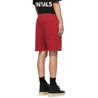 Essentials Red Logo Shorts