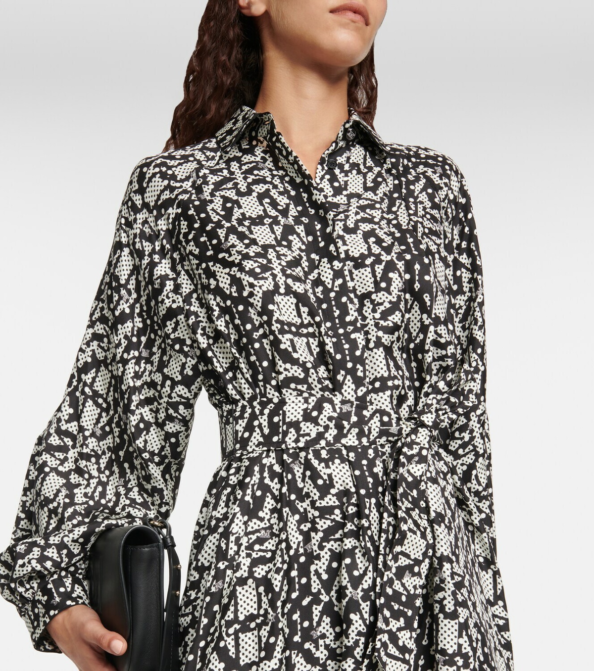 [MAX MARA] アルペ プリント シルク ミディドレス Max Mara Alpe printed silk midi dress Max Mara