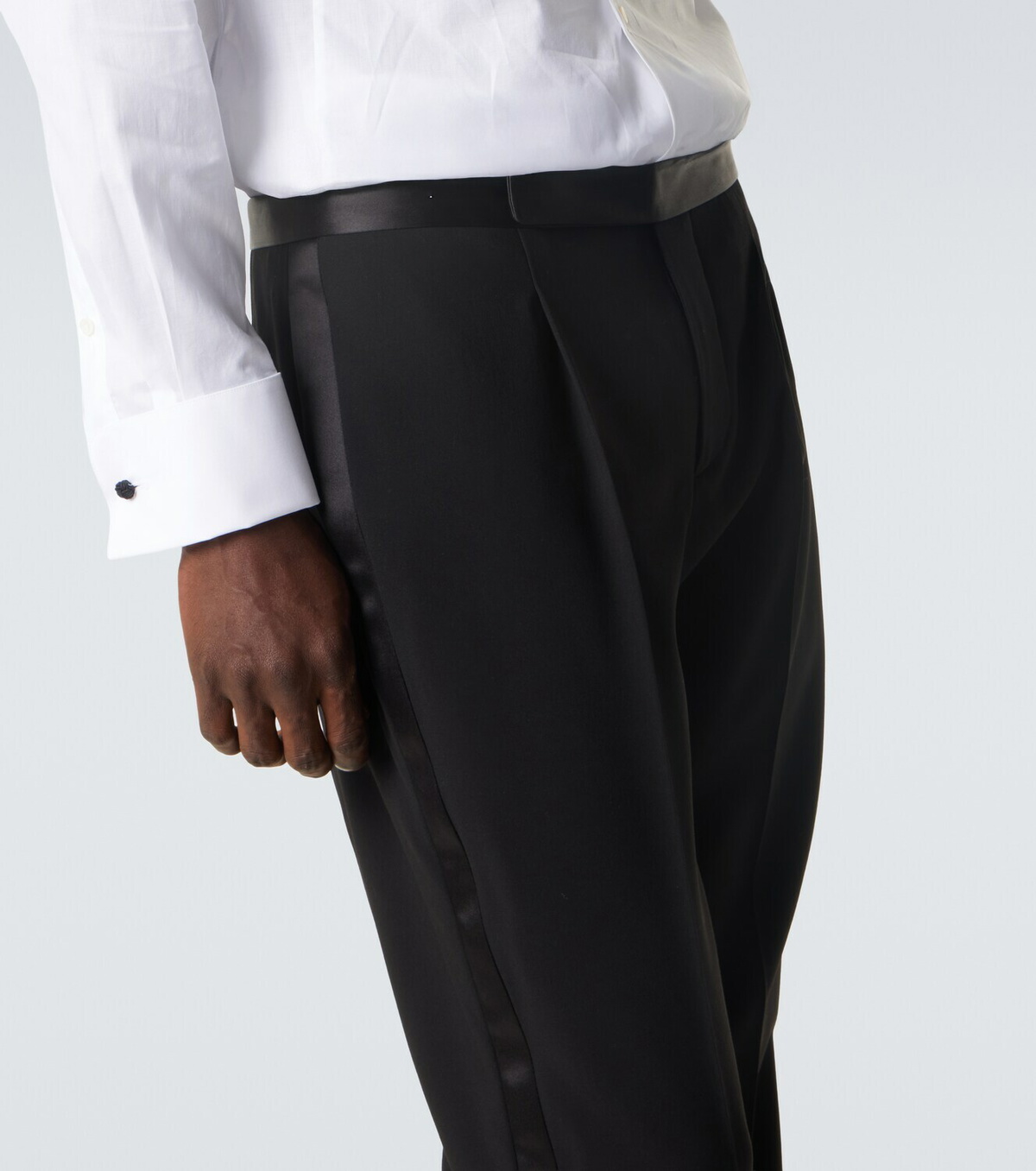 Giorgio Armani Virgin wool tuxedo pants