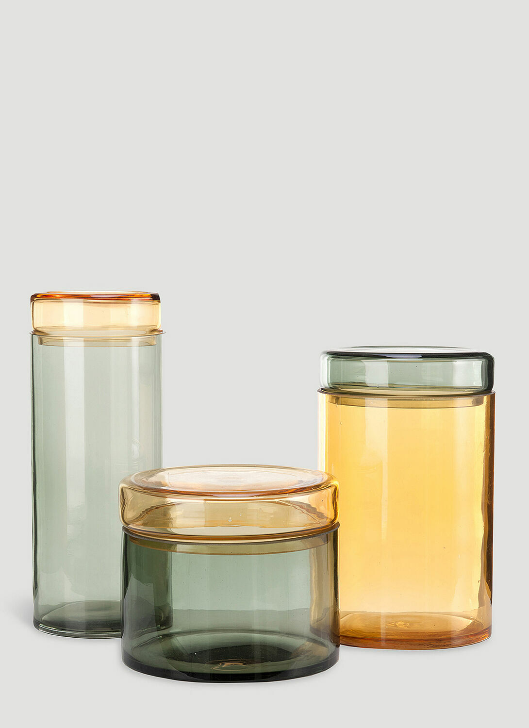 POLSPOTTEN Set of Three Caps & Jars Multi Mix
