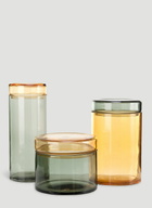 POLSPOTTEN Set of Three Caps & Jars Multi Mix
