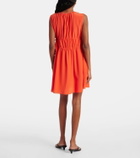 Asceno Como ruched silk crêpe minidress