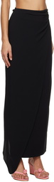 GCDS Black Hoop Maxi Skirt