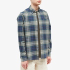 Barbour Men's Lewis Tailored Shirt in Kielder Blue Tartan