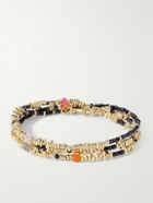 Peyote Bird - Como 14-Karat Gold-Plated Multi-Stone Beaded Bracelet