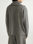 Studio Nicholson - Teith Mélange Merino Wool Half-Zip Sweater - Gray