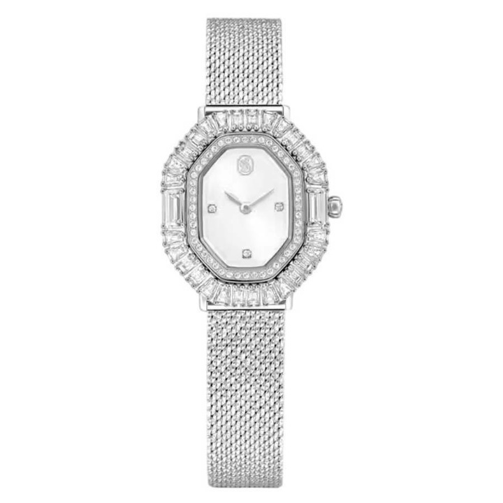 Photo: Swarovski Matrix Quartz Crystal Silver Dial Ladies Watch 5732498