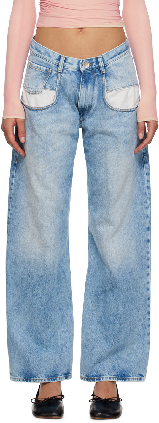 Maison Margiela Blue Contrast Pockets Jeans Maison Margiela