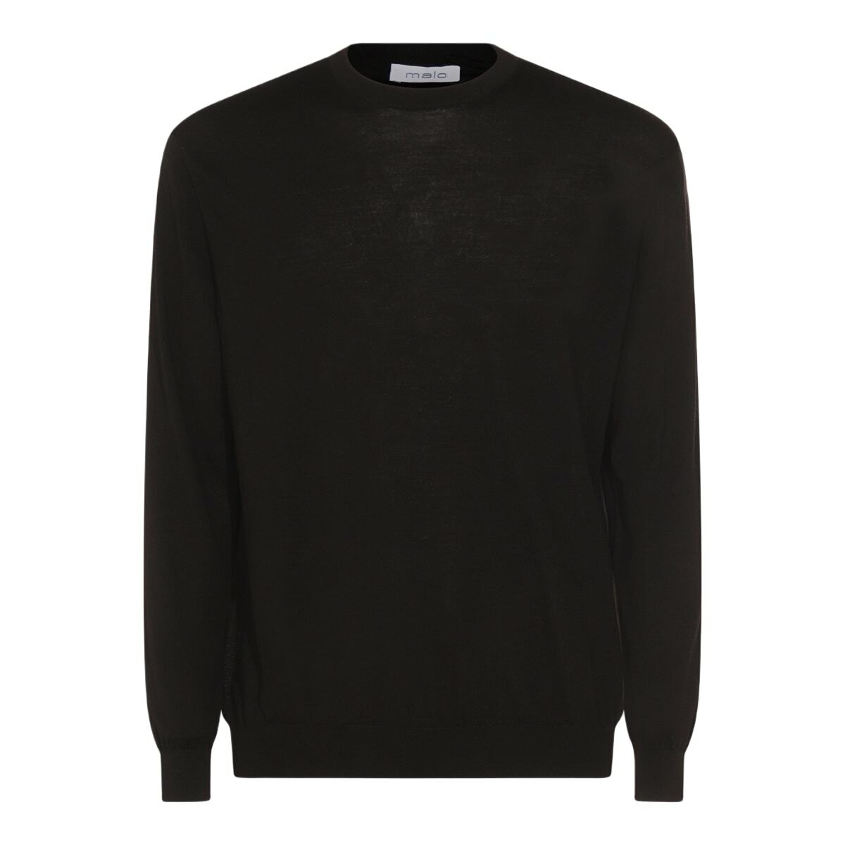 Malo Black Wool Knitwear