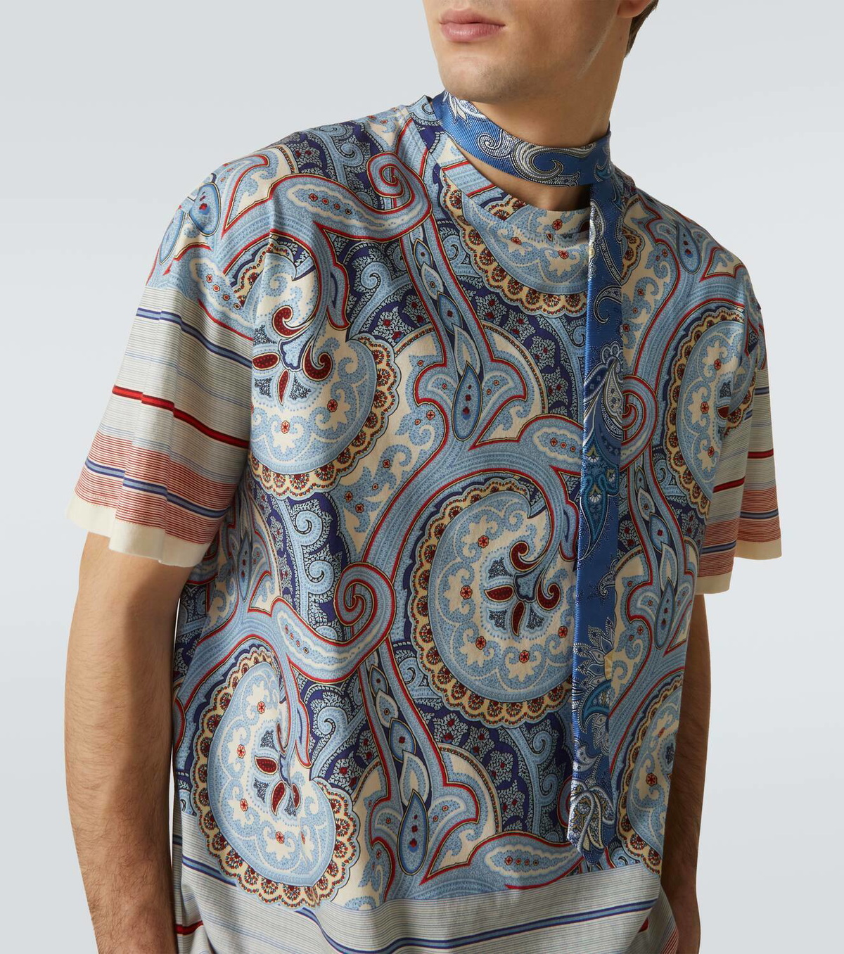 Etro Paisley cotton jersey T-shirt