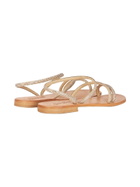 MC2 Saint Barth Flat Sandals Cora With Gold Rhinestones