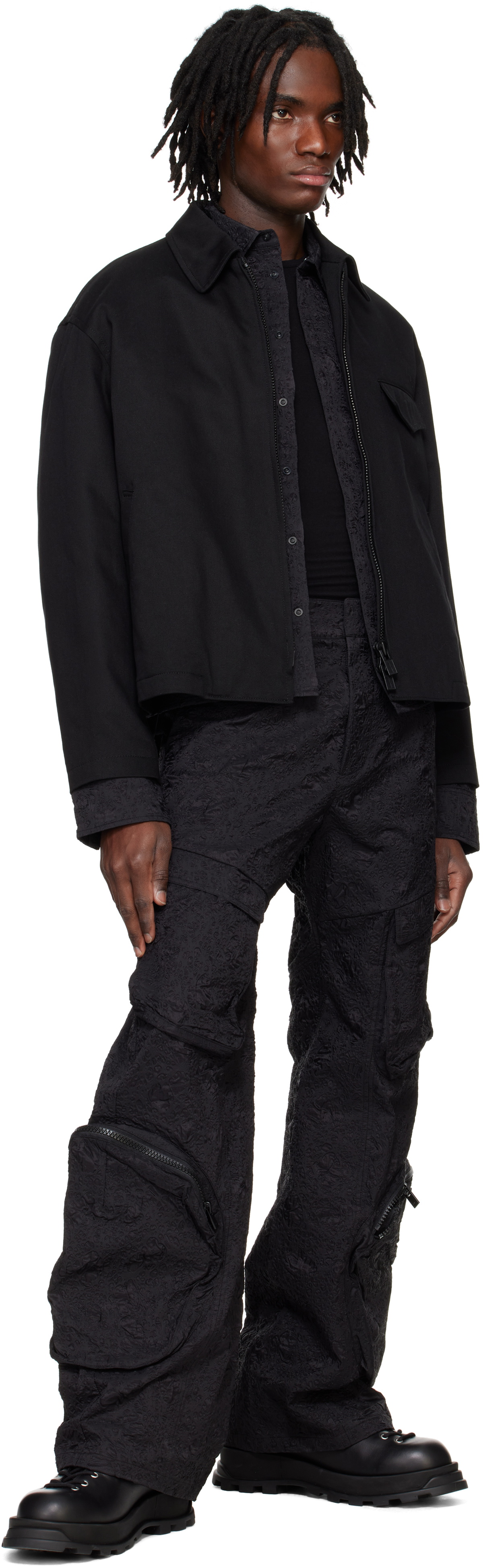 HELIOT EMIL Black Ventifact Cargo Pants