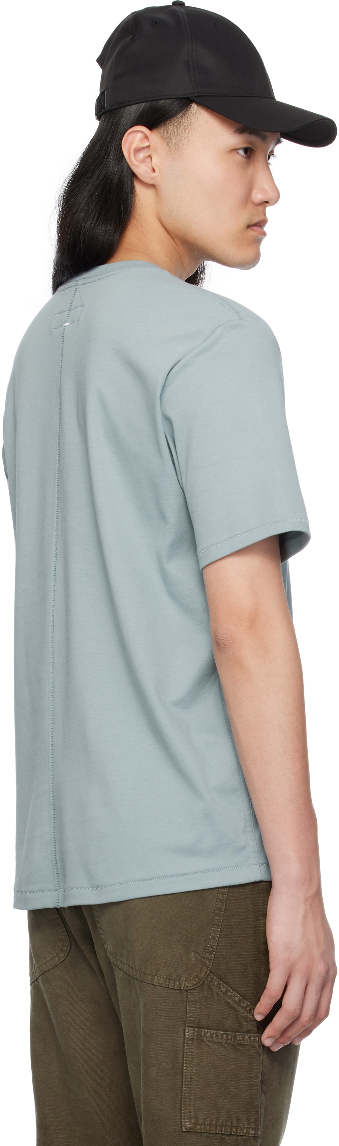 rag & bone Blue Pima Cotton T-shirt
