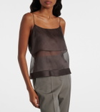 Calvin Klein Collection Carmen sheer silk camisole