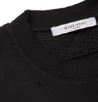 Givenchy - Distressed Logo-Print Cotton-Jersey Sweatshirt - Men - Black