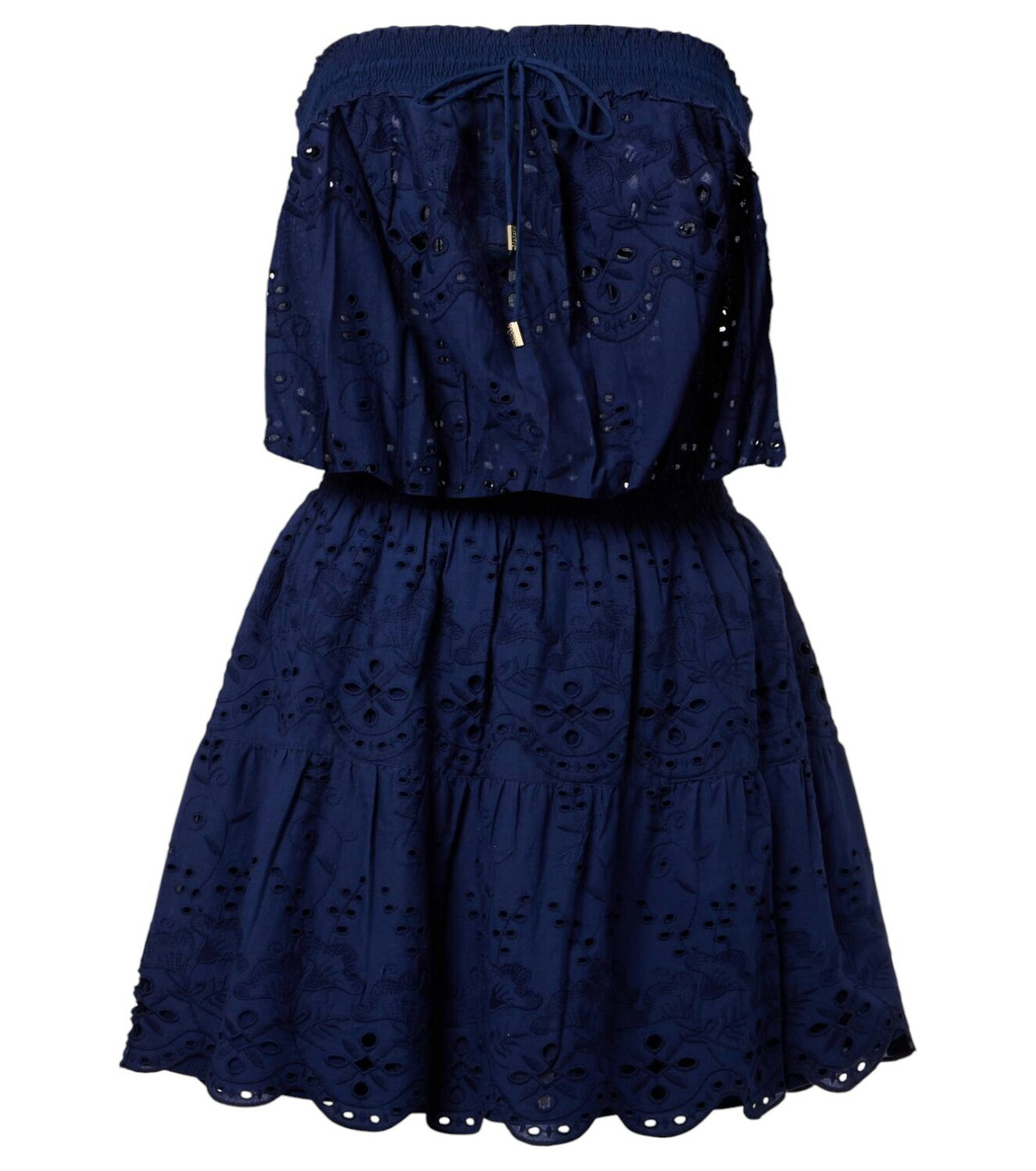 【Melissa Odabash】 Jess broderie anglaiseコットンミニドレス Jess broderie anglaise cotton minidress in black - Melissa