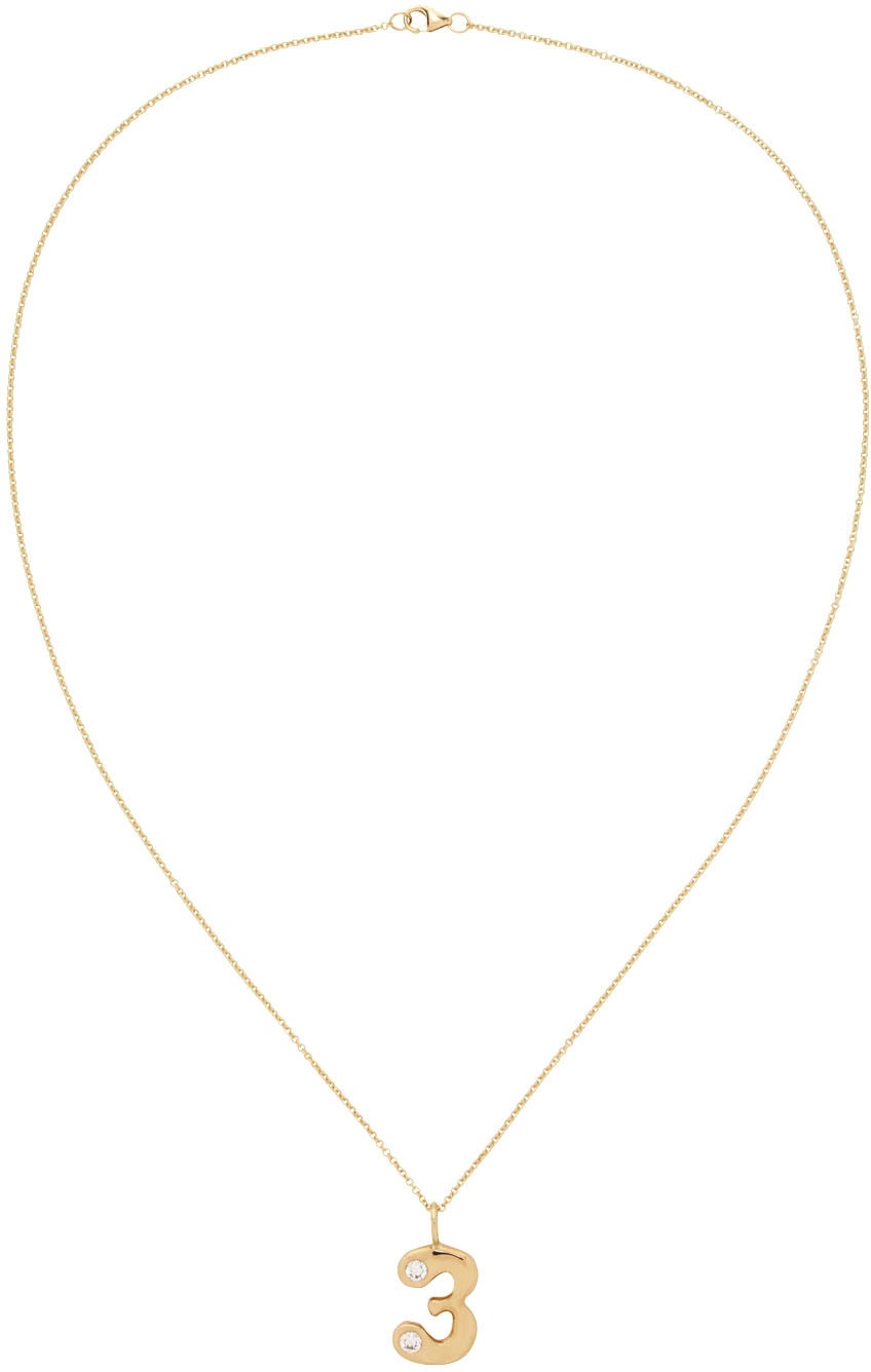 Photo: BRENT NEALE Gold Bubble Number 3 Necklace